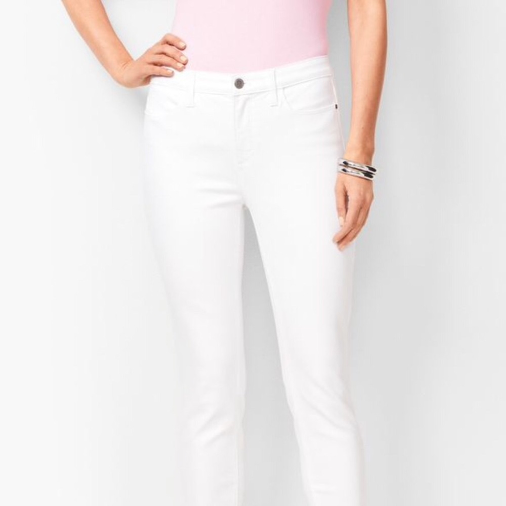 Talbots White  Denim Crop Jegging Jeans